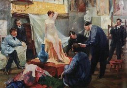 Statement des Modells im Atelier von Ilja Repin Statement des Modells im Atelier von Ilja Repin