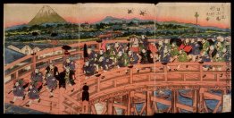 Kinder Zeitvertreib: Eine Prozession auf Nihon-Brücke Kinder Zeitvertreib: Eine Prozession auf Nihon-Brücke