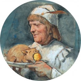 Koch mit Spanferkel Koch mit Spanferkel
