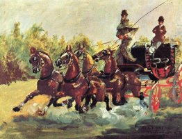 Graf Alphonse de Toulouse-Lautrec-Fahren eines vier horse hitch Graf Alphonse de Toulouse-Lautrec-Fahren eines vier horse hitch