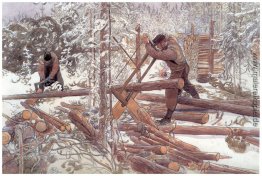 Holzfäller im Wald Holzfäller im Wald
