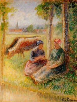 Zwei Cowherds durch den Fluss Zwei Cowherds durch den Fluss