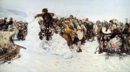 Einen verschneiten Stadt Einen verschneiten Stadt