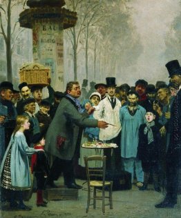 Ein Zeitungsverkäufer in Paris Ein Zeitungsverkäufer in Paris
