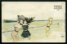Jungen und Mädchen auf dem Meer Jungen und Mädchen auf dem Meer