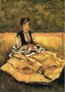 Frau auf dem Rasen sitzend Frau auf dem Rasen sitzend