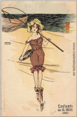 Jungen und Mädchen auf dem Meer Jungen und Mädchen auf dem Meer