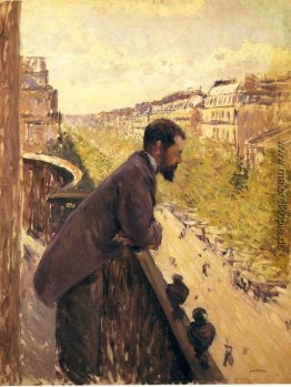 Mann auf einem Balkon Mann auf einem Balkon