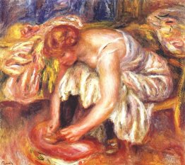 Frau binden ihre Schuh Frau binden ihre Schuh