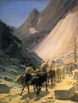 Der Transport von Marmor in Carrara Der Transport von Marmor in Carrara