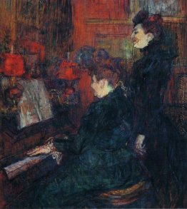 Die Gesangsstunde. (Der Lehrer, Mlle.Dihau mit Mme.Faveraud) Die Gesangsstunde. (Der Lehrer, Mlle.Dihau mit Mme.Faveraud)