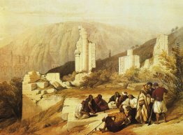 Petra. Ruinen von einem Triumphbogen Petra. Ruinen von einem Triumphbogen