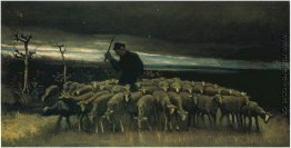 Hirte mit Schafherde Hirte mit Schafherde