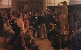 Statement des Modells im Atelier von Ilya Repin Akademie der Kün Statement des Modells im Atelier von Ilya Repin Akademie der Kün