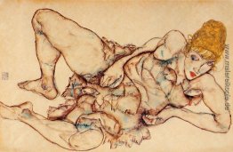 Liegende Frau mit blonden Haaren Liegende Frau mit blonden Haaren