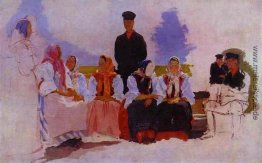 Sonntag in der Village, Studie Sonntag in der Village, Studie