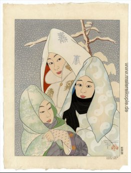 Flocons De Neige. Pengyong, Coree Flocons De Neige. Pengyong, Coree