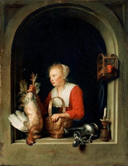 Die niederländische Hausfrau oder, The Woman Hanging einen Hahn Die niederländische Hausfrau oder, The Woman Hanging einen Hahn