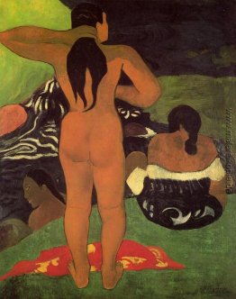 Tahitian Frauen auf dem Strand Tahitian Frauen auf dem Strand