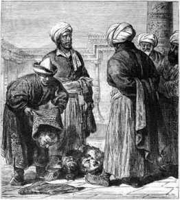 Turkmenen, die Kriegstrophäen nach Chiwa khan Turkmenen, die Kriegstrophäen nach Chiwa khan