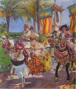 Valencia, Paare auf dem Pferderücken Valencia, Paare auf dem Pferderücken