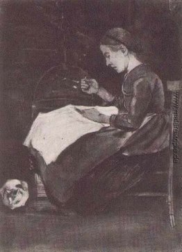 Junge Frau Sewing Junge Frau Sewing