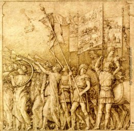 Trompeter, mit Fahnen und Banner Trompeter, mit Fahnen und Banner