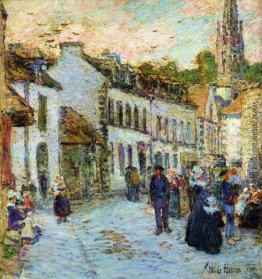 Ein Abend Straßenszene, Pont Aven Ein Abend Straßenszene, Pont Aven