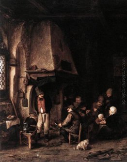 Innenraum eines Bauernhaus mit Skaters Innenraum eines Bauernhaus mit Skaters