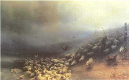 Schafherde bei Sturm Schafherde bei Sturm
