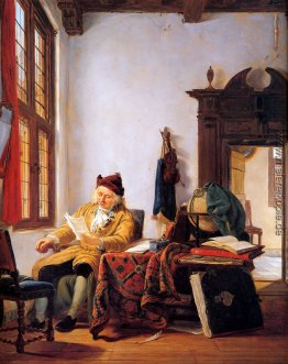 Kaufmann an einem Tisch in der Nähe von Fenster Kaufmann an einem Tisch in der Nähe von Fenster