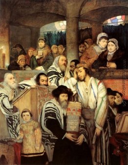 Beten Juden in der Synagoge auf Jom Kippur Beten Juden in der Synagoge auf Jom Kippur