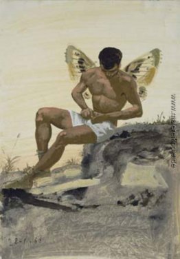 Winged Geist knöpfte seine Unterhose Winged Geist knöpfte seine Unterhose