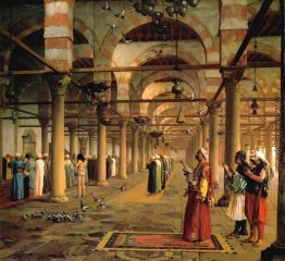 Öffentliches Gebet in der Moschee von Amr, Kairo Öffentliches Gebet in der Moschee von Amr, Kairo