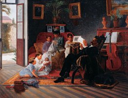 Szene von Adolfo Pinto Familie Szene von Adolfo Pinto Familie