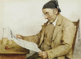 Grossvater mit Zeitung Grossvater mit Zeitung