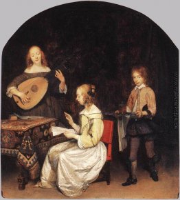 Das Konzert: Sänger und Theorbo Spieler Das Konzert: Sänger und Theorbo Spieler