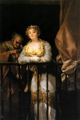 Maja und Celestina auf einem Balkon Maja und Celestina auf einem Balkon