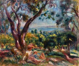 Cagnes Landschaft mit Frau und Kind Cagnes Landschaft mit Frau und Kind