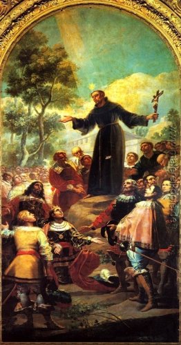 St. Bernardino von Siena predigt Alfons V. von Aragon St. Bernardino von Siena predigt Alfons V. von Aragon