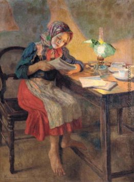 Lesen von der Lampe (Schülerin) Lesen von der Lampe (Schülerin)
