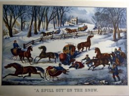 Verschütten heraus "auf dem Schnee Verschütten heraus "auf dem Schnee