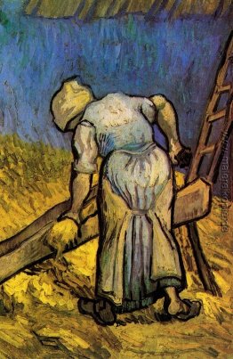 Peasant Woman Cutting Straw nach Hirse Peasant Woman Cutting Straw nach Hirse