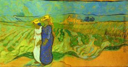 Zwei Frauen, welche die Felder kreuzen Zwei Frauen, welche die Felder kreuzen