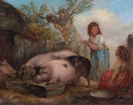 Schweine in einem Bauernhof Schweine in einem Bauernhof
