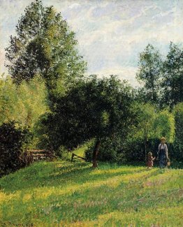 Apfelbäume, Sonnenuntergang, Eragny Apfelbäume, Sonnenuntergang, Eragny
