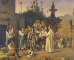 Erfrischung am Stadtbrunnen Taorimina Erfrischung am Stadtbrunnen Taorimina