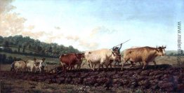 Pflügen im Nivernais, Frankreich Pflügen im Nivernais, Frankreich