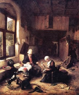 Der Innenraum eines Bauernhaus auf dem Land Der Innenraum eines Bauernhaus auf dem Land