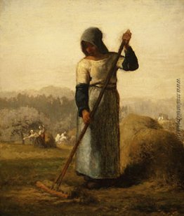 Frau mit Rechen Frau mit Rechen